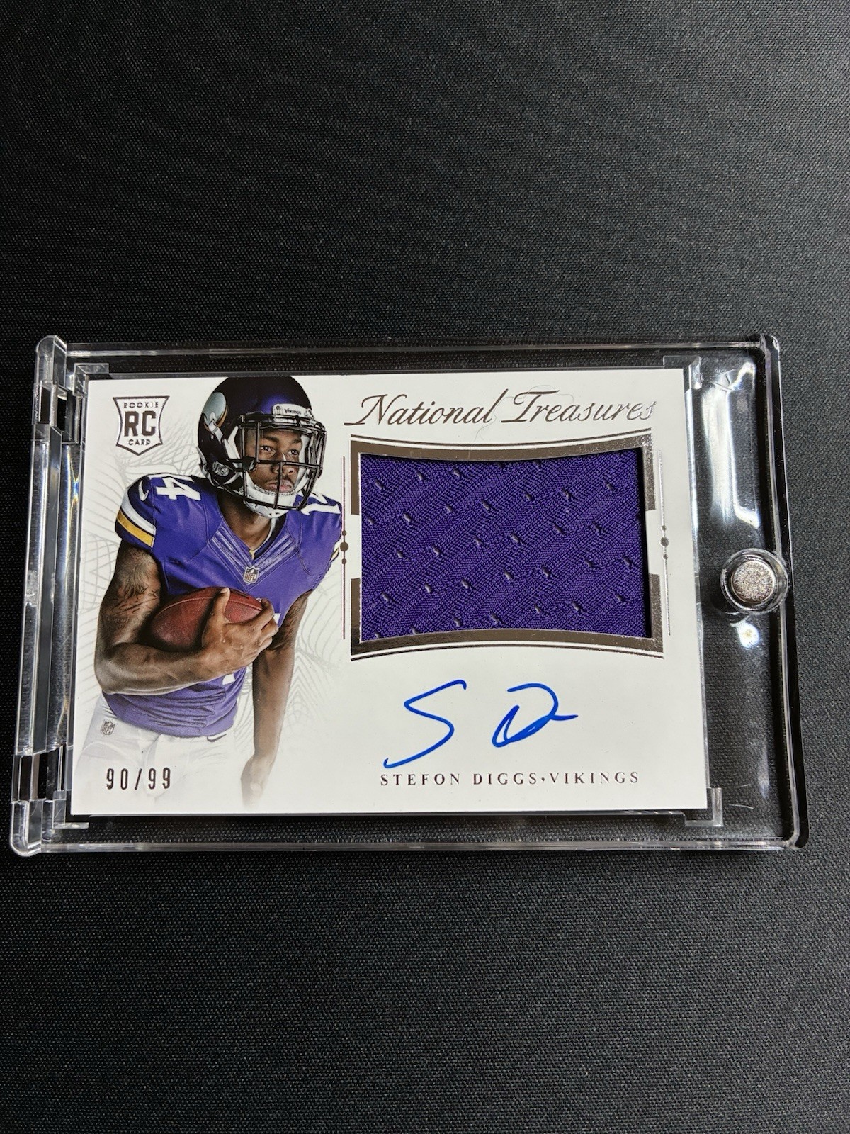Stefon Diggs Panini National Treasures Rookie Material Signature Rps #SD Base