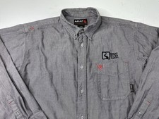 Ariat Flame Resistant FR Men XL GrayButton Up CAT 2 2112 Work Shirt