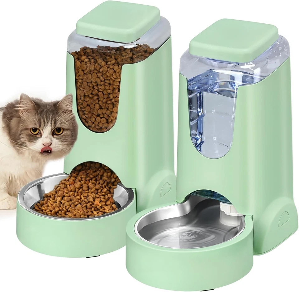 Innovador alimentador automático para gatos y perros con cuenco de acero inoxidable - 6 libras de capacidad Foto 3 de 4