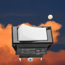 Pitco PP10559 Rocker Switch – Off/On/Momentary On DPDt 6A/125V 3A/250V