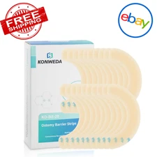 KONWEDA Ostomy Barrier Strips Elastic Barrier For Colostomy Bags Pack Of 10 ...