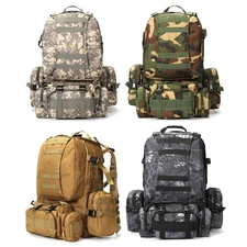4 In 1 Military Tactical Backpack Outdoor Rucksack For Camping Hiking Hunting