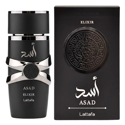 Lattafa Asad Elixir Eau de Parfum 100ml Edp Spray Mens Perfume Silver Buckle