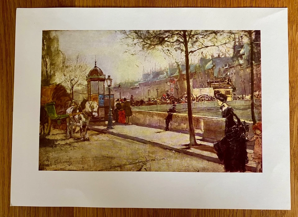 Gotthardt Kuehl „Pariser Kai“ (1880), Dresden – Staatliche Kunstsammlungen, Bild