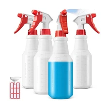 Bealee Spray Bottles (4 Pack, 24 Oz) Refillable Empty Plastic Water Spraying ...