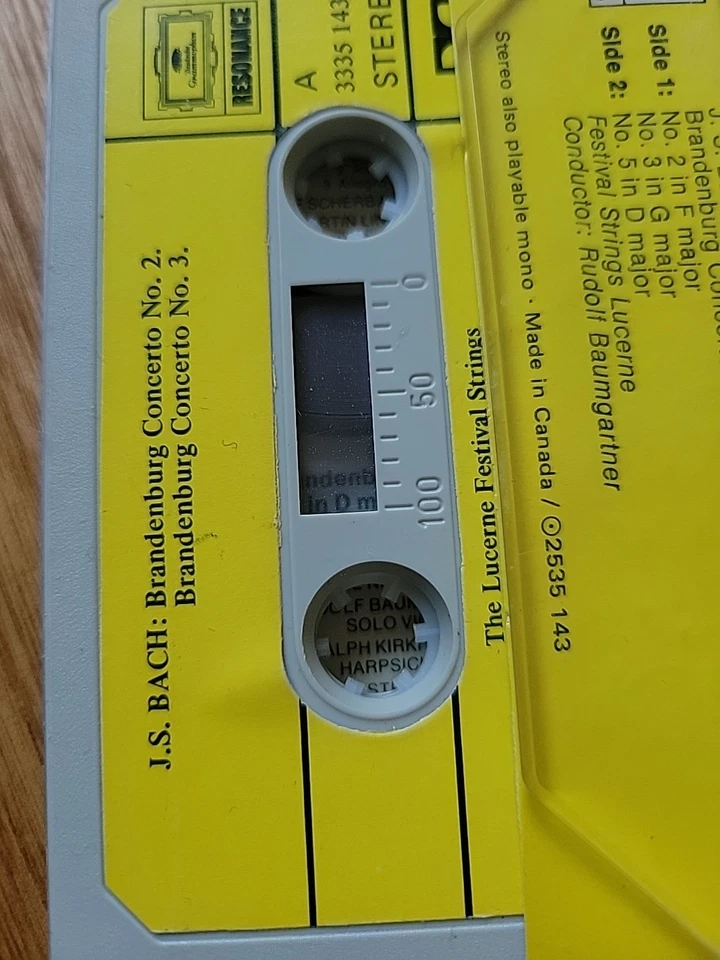 Bach  - Brandenburg  Concertos Nos 2,3,5,   festival strings Lucerne    cassette - Image 4 of 4