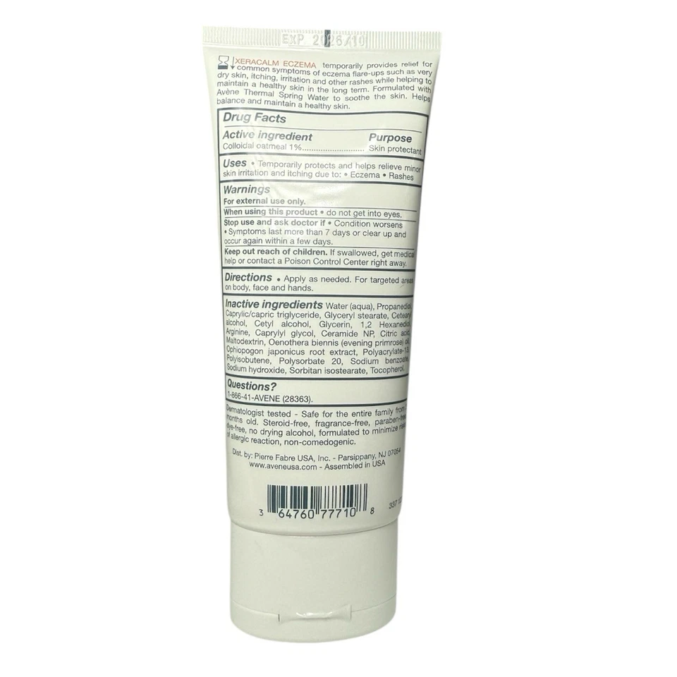 Bálsamo calmante alivio eczema Avene XeraCalm 3,3 fl oz - avena coloidal Foto 2 de 2