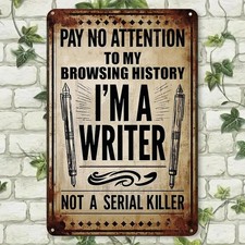 Funny Deer Hunting Tin Metal Signs Home D cor 8x12: Rustic Lodge Cabin Decor