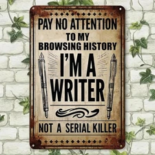 Funny Deer Hunting Tin Metal Signs Home Décor 8x12: Rustic Lodge Cabin Decor