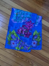 Two Vintage Liz Claiborne 100 Silk Scarves