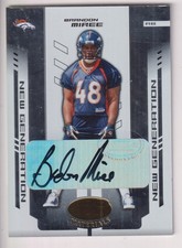 BRANDON MIREE 2004 LEAF CERTIFIED FOOTBALL AUTOGRAPH AUTO CARD #157