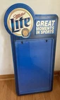 Vintage RARE Miller Light Beer Display Case Sign- Great Moments in Sports -37x19