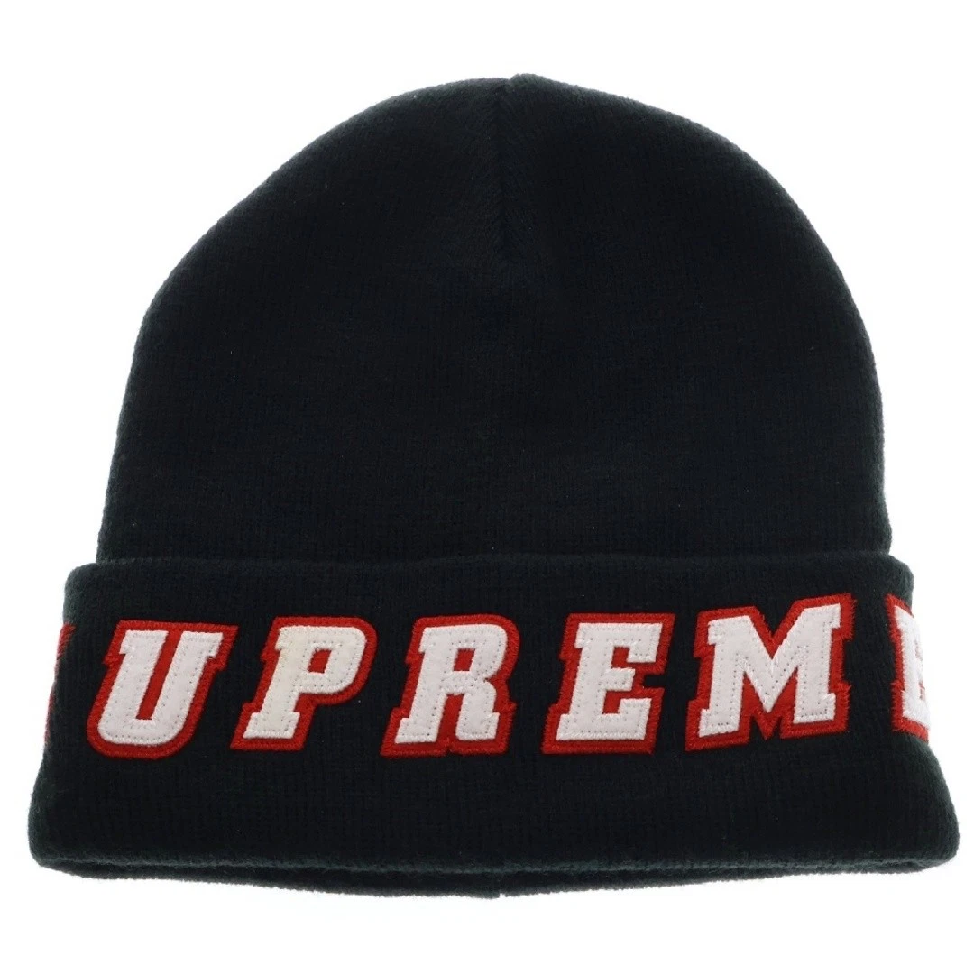 Bonnet noir logo feutre SUPREME 19SS occasion 34346ba9223f8776f482ec34e98f8abf