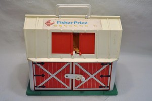 Vintage 1986 Fisher Price Little People Farm Barn 2501 Barn Only
