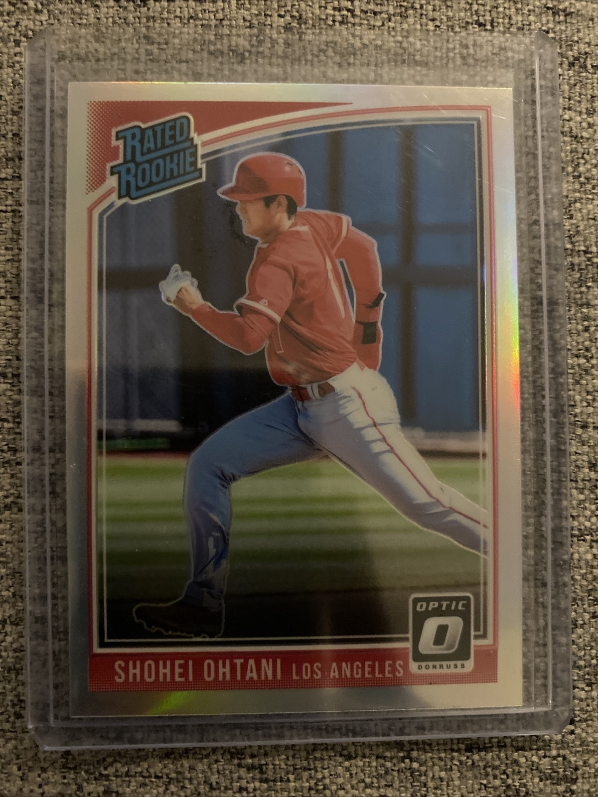 2018 DONRUSS OPTIC SHOHEI OHTANI #56 RATED ROOKIE HOLO PRIZM (RUNNING) RC