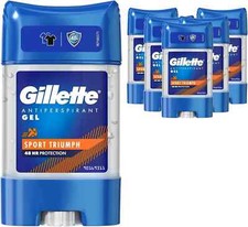 Gillette Anti-Perspirant Clear Gel Deodorant for Men Sport Triumph -6 PACK