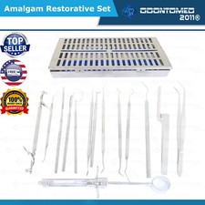 20 Pieces Amalgam Restorative Set with Sterilization Cassette,DN-2018