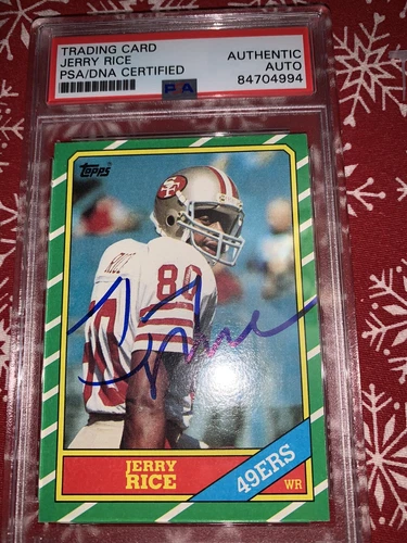 JERRY RICE SIGNED 1986 TOPPS Original ROOKIE CARD 49ERS #161 RC AUTO PSA/DNA