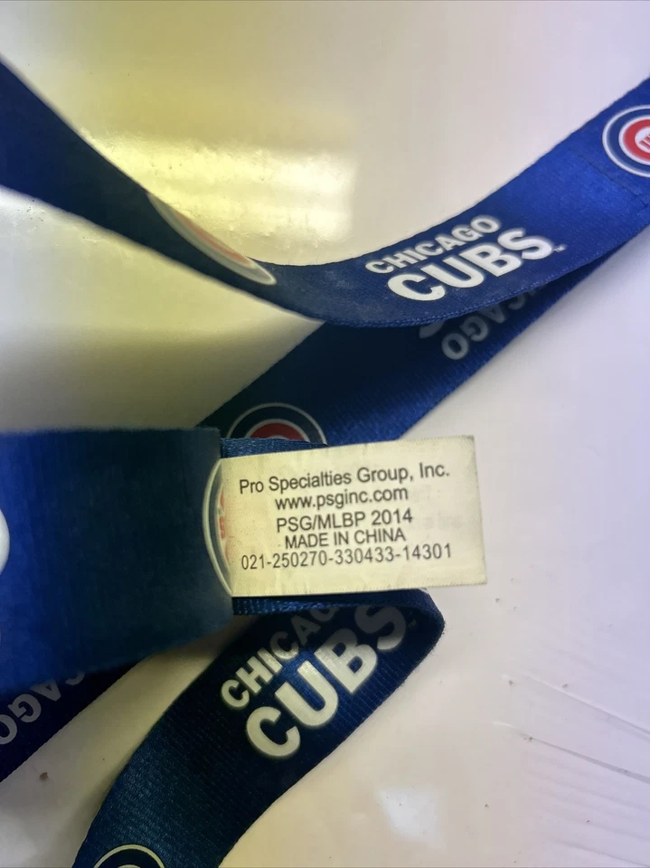 Chicago Cubs MLB Lanyard Clip Neck Tag Team Keychain for ID Keys 2014 - Image 3 of 4