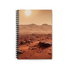 Mars-Themed Spiral Notebook for Creative Minds, Journaling, Study, Gifts, Outer