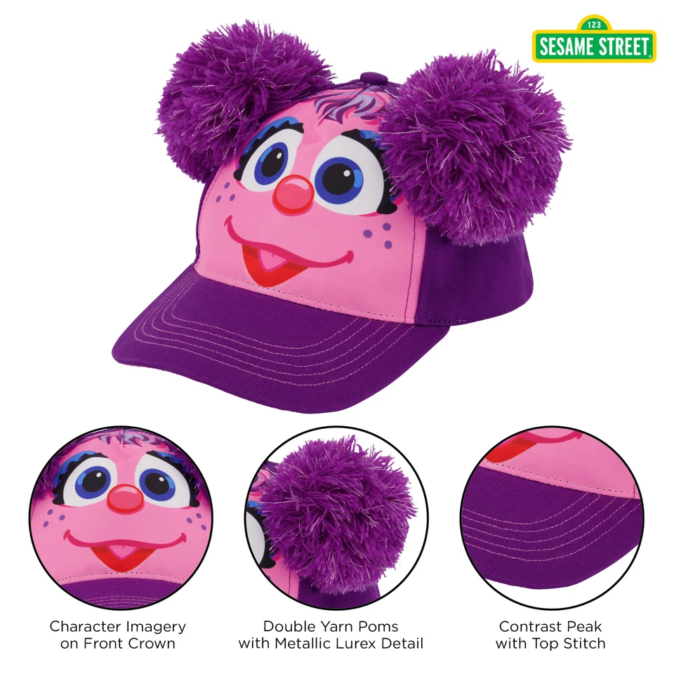 Gorra de béisbol Sesame Street Abby Cadabby para niñas pequeñas talla 2-4 Foto 3 de 4