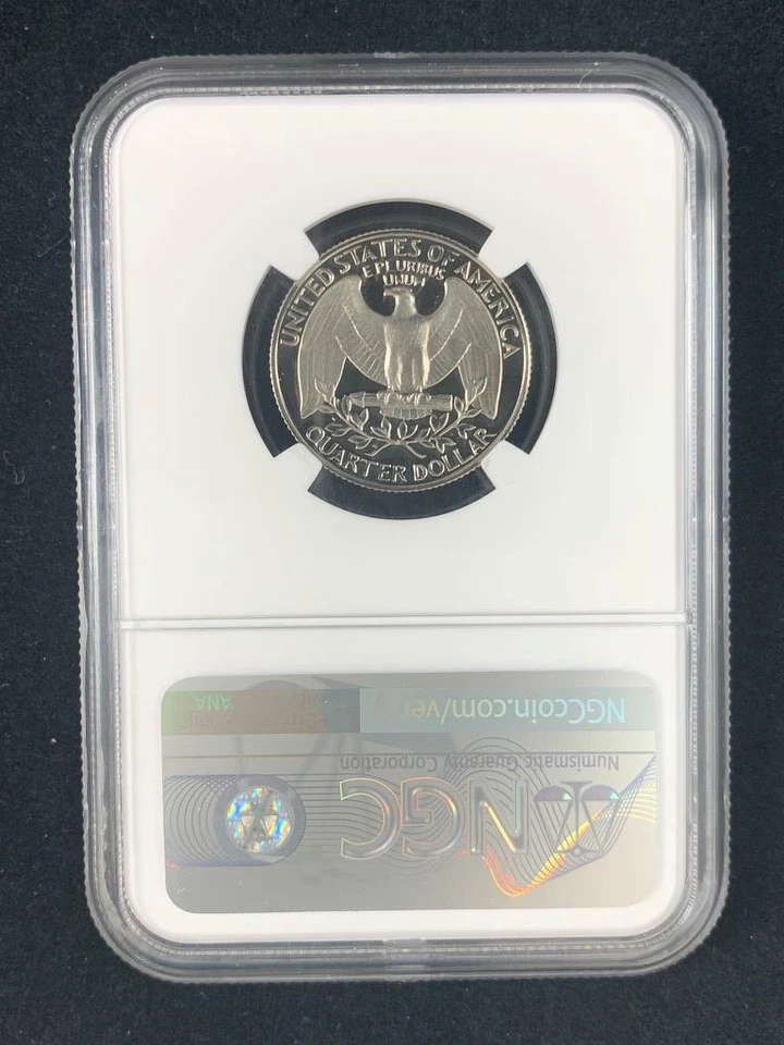 1983 S WASHINGTON QUARTER 25C PF70 ULTRA CAMEO NGC; PR70 DCAM; SKU 2392 - Image 2 of 2