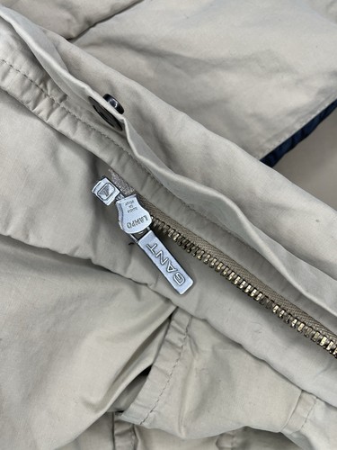 GANT USA Content Vintage Beige Full Zip Button Jacket Pockets Size Medium Large - Picture 8 of 11
