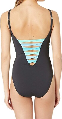 専用　ネイビー Bleu Rod Beattie Women's 189682 Lace Down Mio One-Piece Swimsuit