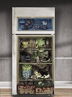 Halloween Dekoration KüHlschrank Folie Grusel Deko Themenparty Gothic Dekoration