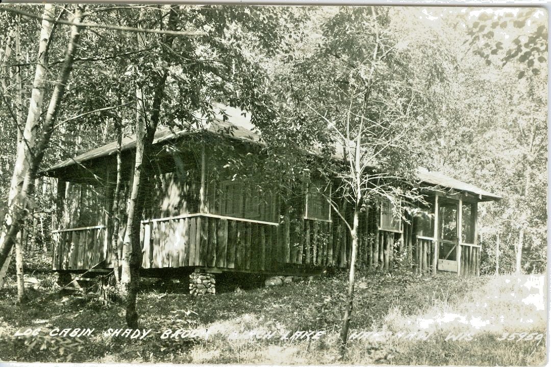 Harshaw WI Log Cabin at Shady Brook, Birch Lake RPPC 35950 eBay