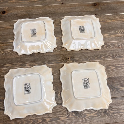 Set of 4 Tabletops Unlimited Rue de Paris Shutter 8 3/4" Square Plates - Picture 5 of 10