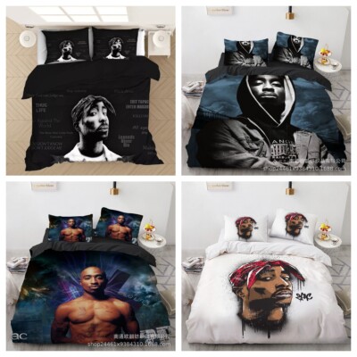 2Pac Tupac Amaru Shakur Bettbezug Set Bettwäsche Set Einzel Doppel Kissenbezug