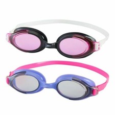 NEW-PACK OF 2 -Speedo Junior ages 6-14 Sea Spray Goggle PINK/BLK AND PURPLE/GRY