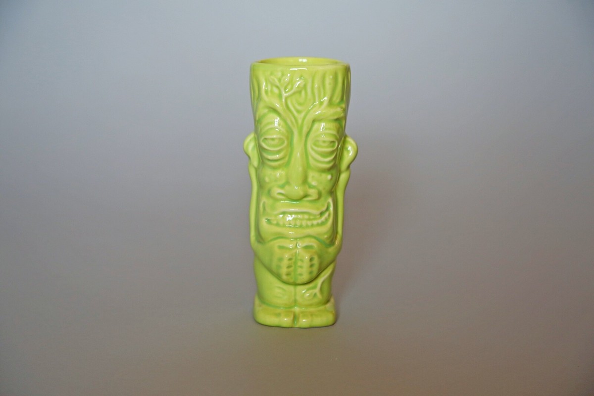 TIKI FARM SQUID designed 2003 Green Jungle Boy 7 NEW 2003 JUNGLE BOY SQUID TIKI FARM LIME GREEN CERAMIC TIKI MUG main image 0