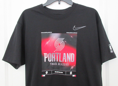 Nike NBA Portland Trail Blazers シャツ Lサイズ Nike Portland Trail Blazers Black Shirt Loose Fit T-Shirt Men's