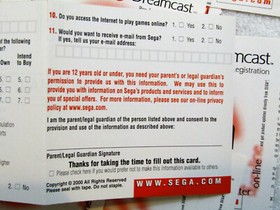 Play to Win Registration Card for Sega Dreamcast - Complete your Game!