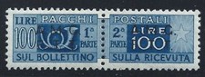 1947-48 TRIESTE A - PP 9/I 100 Lire azzurro D 13 1/4 MLH/* CENTRATO