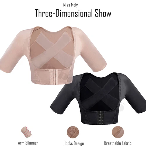 Faja De Compresion Para Mujer Talladora De Brazos Y Correctors Arm Shaper Sleeve - Picture 10 of 55