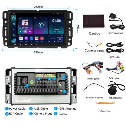 For Chevrolet GMC Buick Chevy Mirror link Android13 Car Radio Stereo GPS BT WIFI - 第 14/15 張圖片