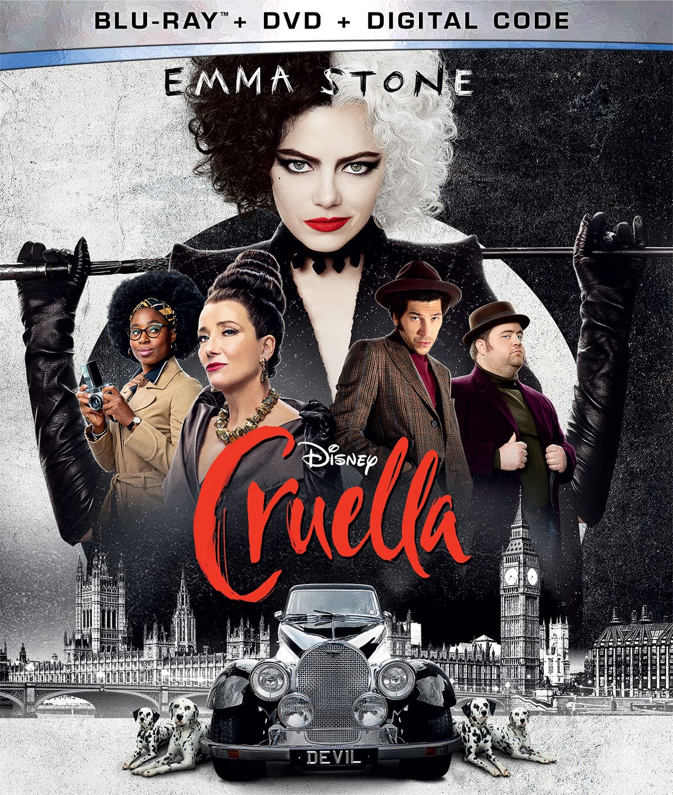 Cruella (Feature) (Blu-ray) Emma Stone Emma Thompson Joel Fry Paul Walter Hauser