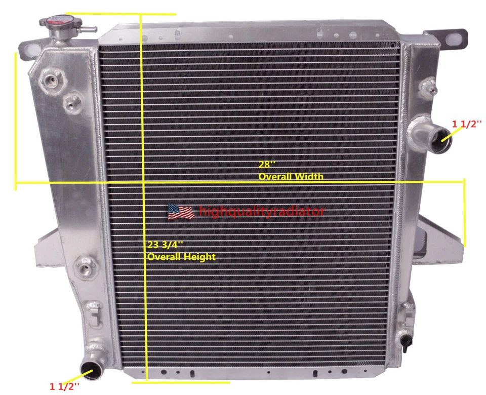 All Aluminum Radiator For 1995-1997 1996 Mazda B4000 4.0L 3Rows AT Foto 2 de 4