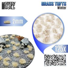 Static Grass Tufts 2 mm - Winter White - Miniature Basing Landscaping Adhesive