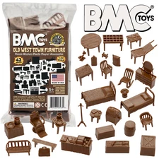 BMC Marx Old West Hotel & Jail Western Town Playset Furniture & Accessories