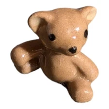 Vintage Hagen Renaker Miniature Teddy Bear- Cute Figurine 1" Tall