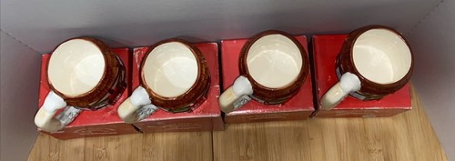Vintage Applause Dickens Village Mugs Christmas Display Decor Taiwan Set 4 READ - Picture 13 of 24