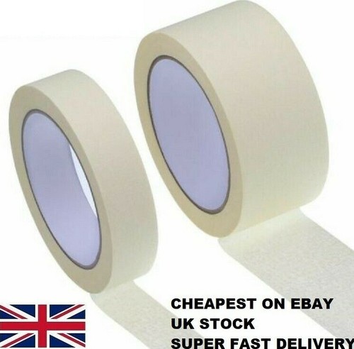 GENERAL MASKING TAPE 50MM - 25MM X 50M DIY CRAFT PAINTER EASY TEAR Fast Delivery - Picture 1 of 13