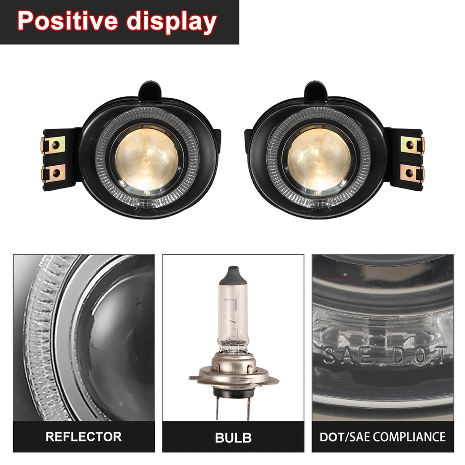 Clear for 2002-2008 Dodge Ram 1500 2500 3500 Pickup Bumper Driving Fog Lights - Image 4 of 4