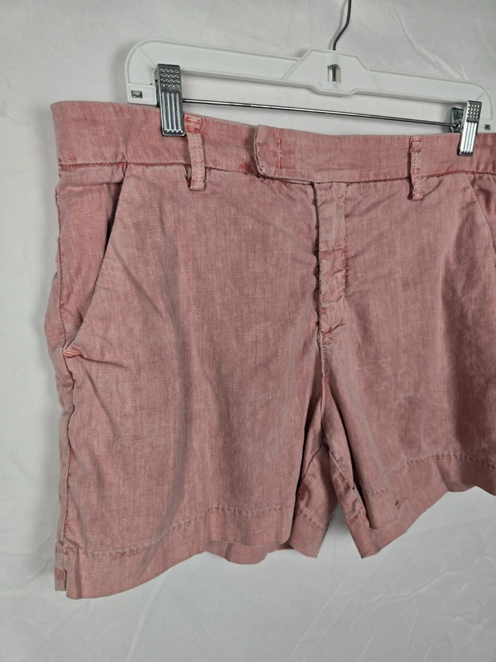 Pantalones cortos para mujer Level 99 Peach Blossom mezcla de lino talla 31 modesto Foto 2 de 4
