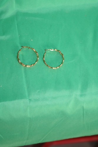goldfarbene Creolen 11/2" Durchmesser - Bild 2 von 2