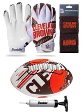 Cleveland Browns Kids NFL Air Tech Football, Wristbands & Gloves, Ages 7-12